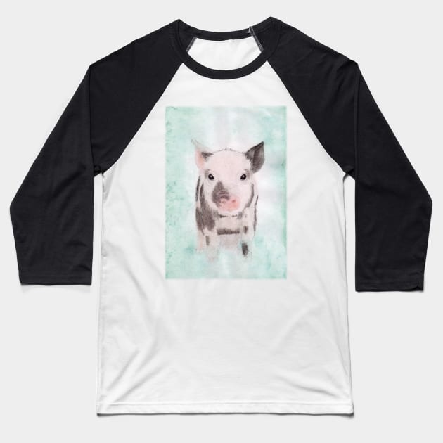 Piglet Baseball T-Shirt by lindaursin